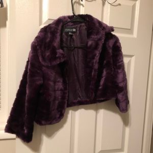 Forever21 crop Furr jacket